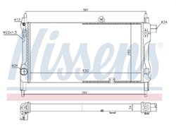 HLADNJAK VODE OPEL 1,3 ST 530X285X32 RAVNI