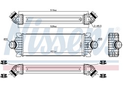 HLADNJAK INTERCOLERA FORD TRANZIT 06- 2.2 TDCI FORD CUSTOM 013-