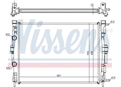 HLADNJAK VODE MEGAN 02 - 1.4-1.6 16V +/-AC (59X45X18) TUV