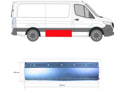 BOČNI LIM DONJI DXSPRINT 018- 159X56 LX MEĐ OSVN RAZMAK 3665MM