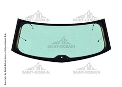 ZADNJA ŠAJBA SEAT LEON 12.- GRIJAČ ANTENA ZATAMNJENA ST.GOBAIN