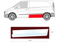 BOČNA STRANA ZADNJA DONJA 3200MM  VITO 03- LIJEVA