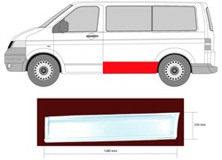 OPLATA BOČNA DONJA LIJEVA 3000MM VWE T5 03-015 KRATKA ŠASIJA