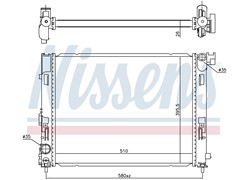 HLADNJAK VODE DUSTER 022- 1.0I 1.3 DIG-TURBO BENZIN (510X395X26)
